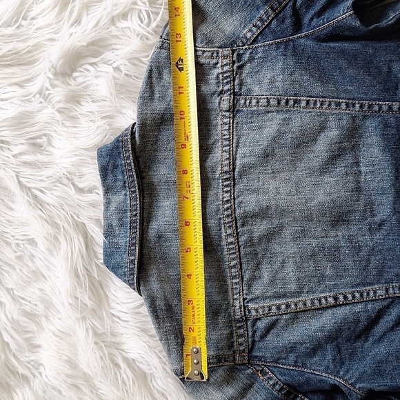 BENETTON JEANS Kids Snap Front Denim Jacket Size (M 7/8) - Picture 12 of 15